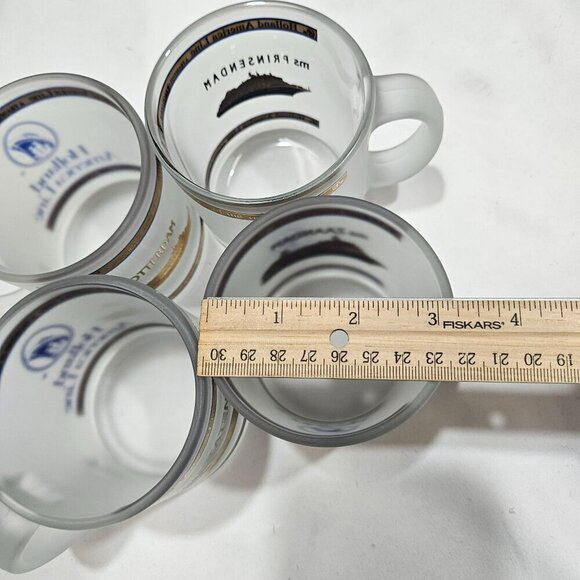 Holland America Line Frosted Glass Mugs - Statendam Zaandam Prinsendam Rotterdam - Picture 10 of 11